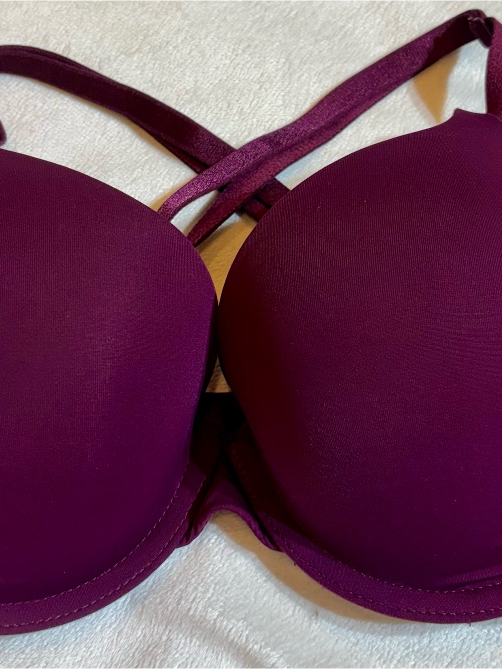 Victoria’s Secret “Perfect Shape” Body By Victoria 34B  Purple/Burgundy Push Up